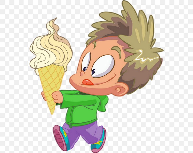 Ice Cream Cones Eating, PNG, 570x650px, Ice Cream, Art, Boy, Cartoon
