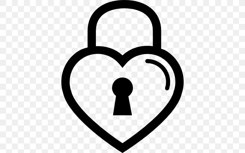 Lock Heart Clip Art, PNG, 512x512px, Lock, Area, Black And White, Heart, Key Download Free