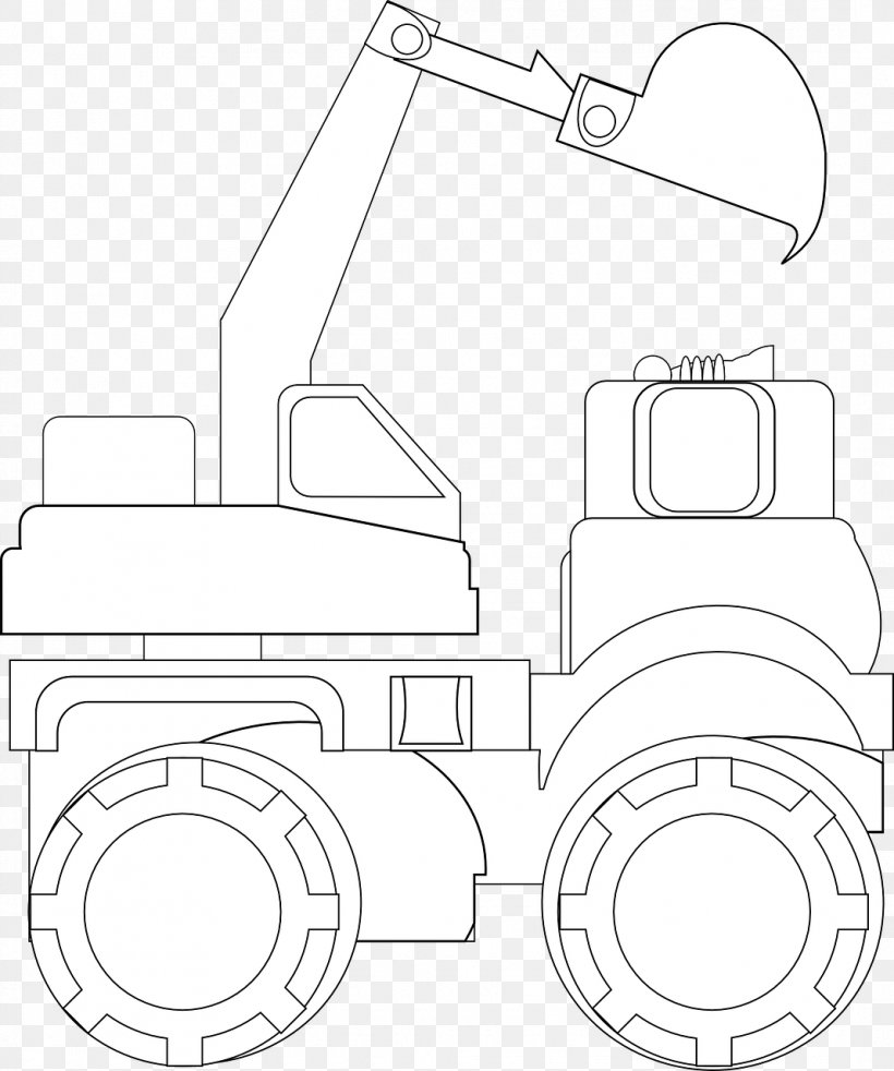 Car Pickup Truck Dump Truck Clip Art, PNG, 1068x1280px, Car, Area, Artwork, Backhoe Loader, Black And White Download Free
