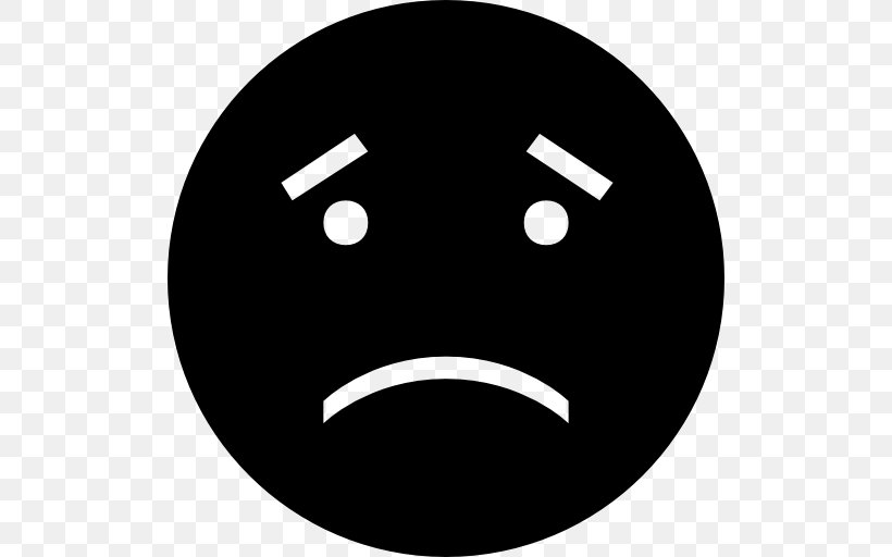 Emoticon Smiley Sadness Clip Art, PNG, 512x512px, Emoticon, Black And White, Blackface, Emoji, Face Download Free