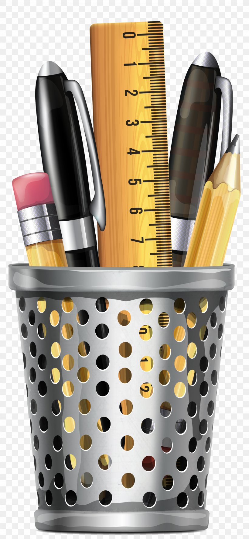 Pencil Ballpoint Pen Clip Art, PNG, 1914x4140px, Pen, Ballpoint Pen, Cup, Glass, Marker Pen Download Free