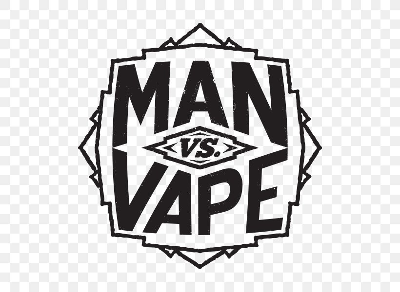 Logo Man Vs Vape Electronic Cigarette Aerosol And Liquid Brand, PNG, 600x600px, Logo, Area, Asheville, Black, Black And White Download Free