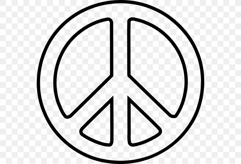 Peace Symbols Clip Art, PNG, 570x561px, Peace Symbols, Area, Black And White, Campaign For Nuclear Disarmament, Coloring Book Download Free
