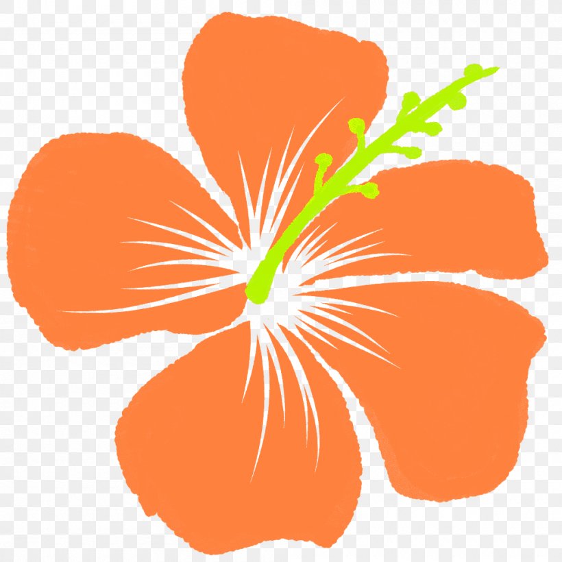 Rosemallows Orange ハイビスカス Clip Art, PNG, 1000x1000px, Rosemallows, Blue, Color, Flora, Flower Download Free