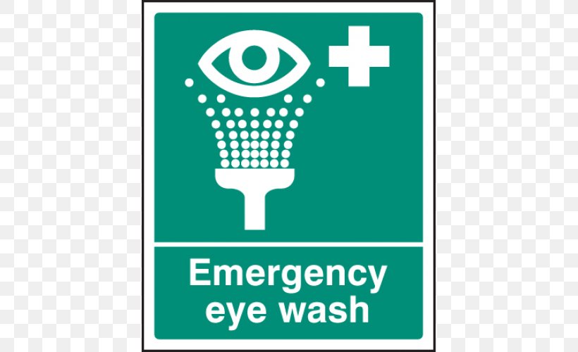 Eyewash Station Sign Emergency, PNG, 500x500px, Eyewash, Area, Brand, Communication, Douche Fixe De Premiers Secours Download Free