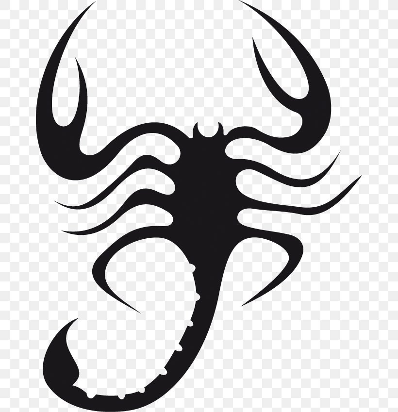 Scorpion Tattoo Clip Art, PNG, 672x849px, Scorpion, Artwork, Astrological Sign, Black And White, Drawing Download Free