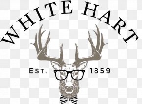 Drinks Black And White - Reindeer Antler Gallery Wrap Horn PNG