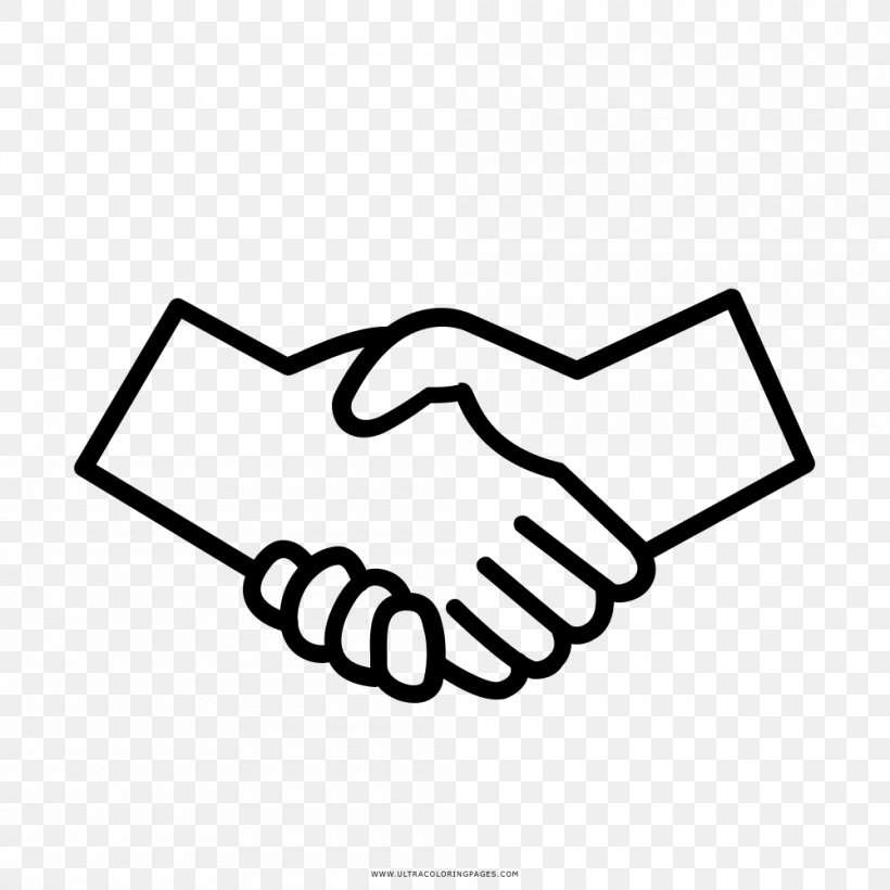 Handshake Icon Design, PNG, 1000x1000px, Handshake, Area, Black, Black And White, Business Download Free