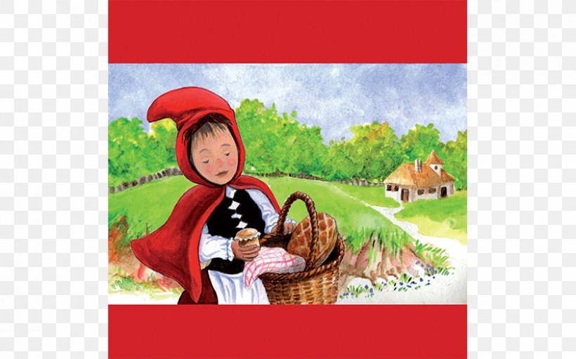 Little Red Riding Hood Gray Wolf Conte History Chaperon, PNG, 842x525px, Little Red Riding Hood, Advertising, Chaperon, Conte, Grass Download Free