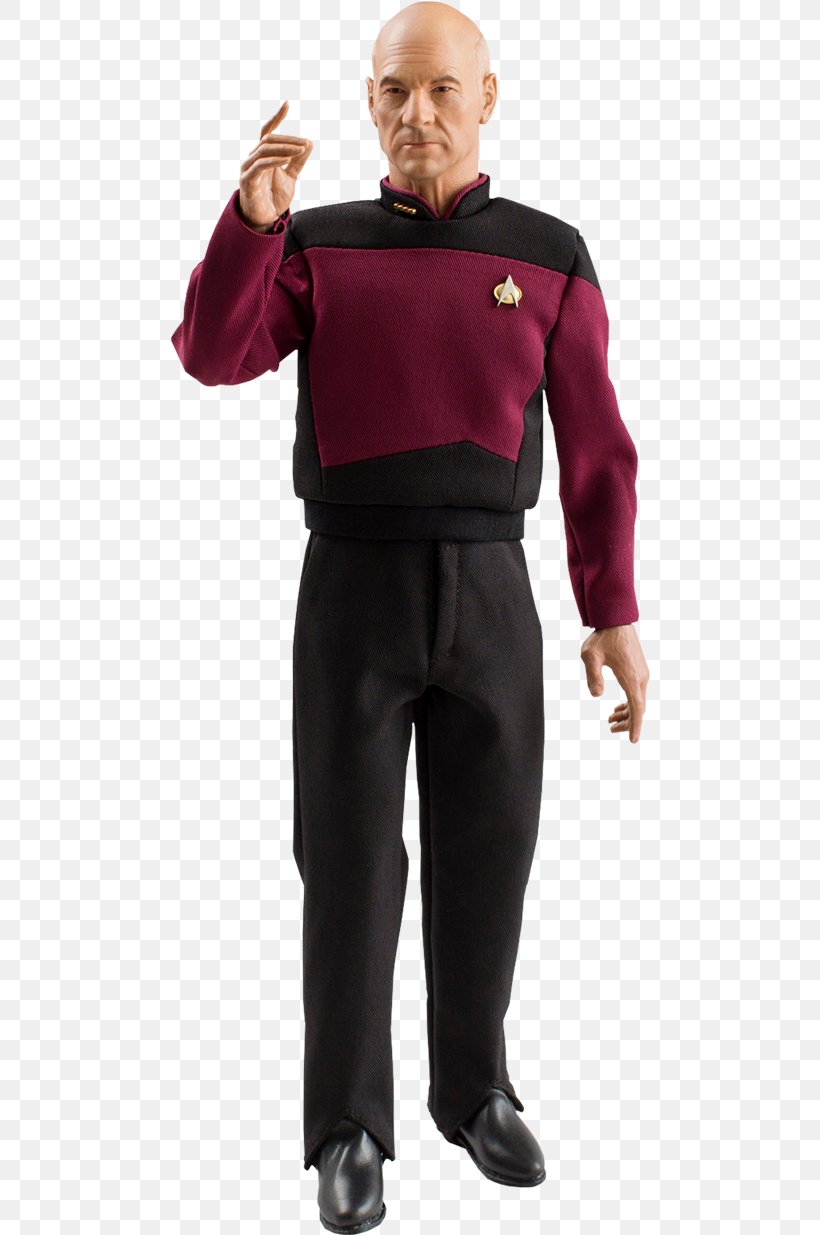 Patrick Stewart Jean-Luc Picard Star Trek: The Next Generation Action & Toy Figures James T. Kirk, PNG, 480x1235px, 16 Scale Modeling, Patrick Stewart, Action Toy Figures, Costume, Figurine Download Free
