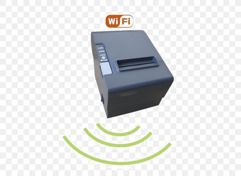Printer Thermal Printing Wi-Fi Cash Register, PNG, 600x600px, Printer, Bluetooth, Cash Register, Device Driver, Electrical Connector Download Free