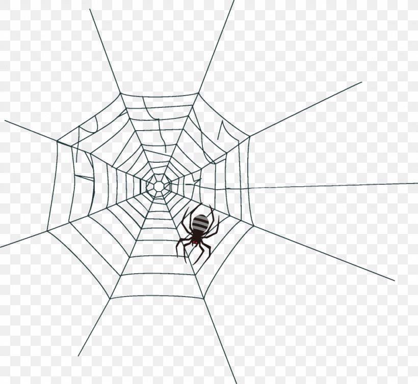 Spider Web Halloween, PNG, 1024x944px, Spider Web, Blackandwhite, Diagram, Halloween, Line Art Download Free