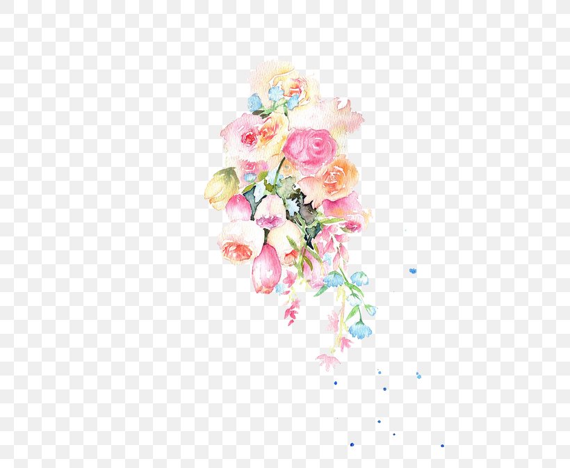 Beach Rose Pink Watercolor Painting Illustration, PNG, 510x673px, Beach Rose, Color, Creative Work, Cut Flowers, Floral Design Download Free