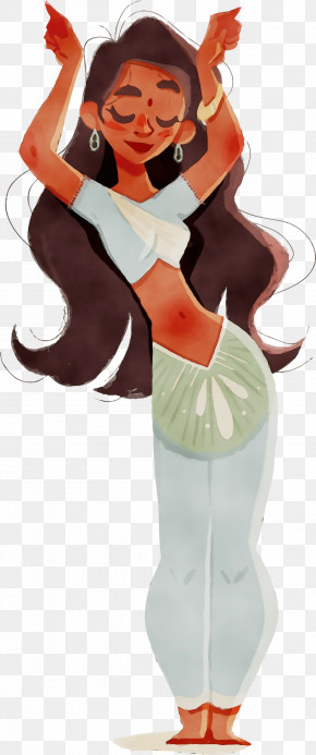Cartoon Brown Hair Tail Style PNG