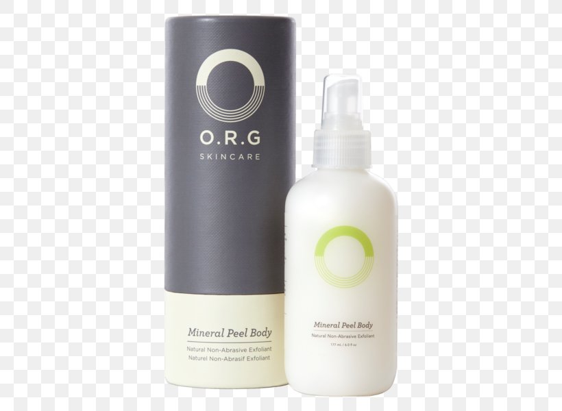 Lotion O.R.G Skincare Organic Mineral Peel Face Exfoliation Skin Care Facial, PNG, 600x600px, Lotion, Chemical Peel, Cleanser, Cosmetics, Cream Download Free