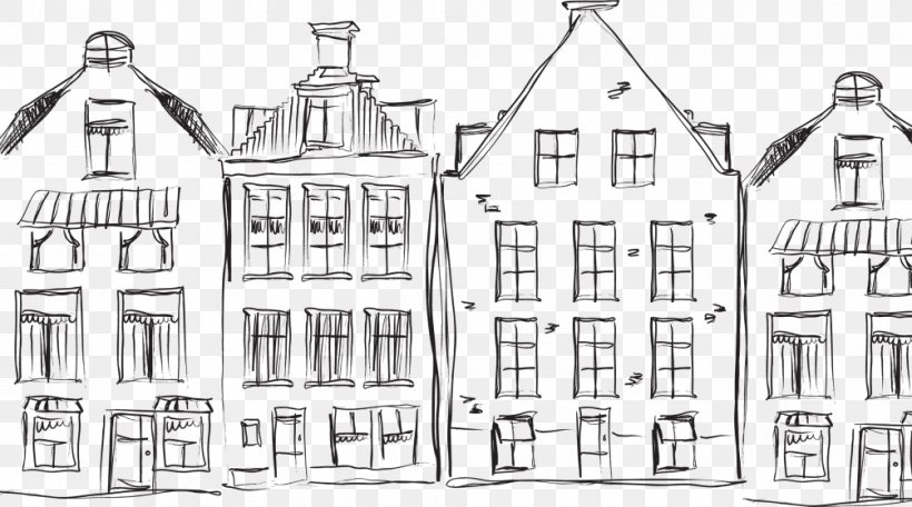 Black And White Drawing Sketch, PNG, 1005x560px, Black And White, Architecture, Building, Designer, Drawing Download Free