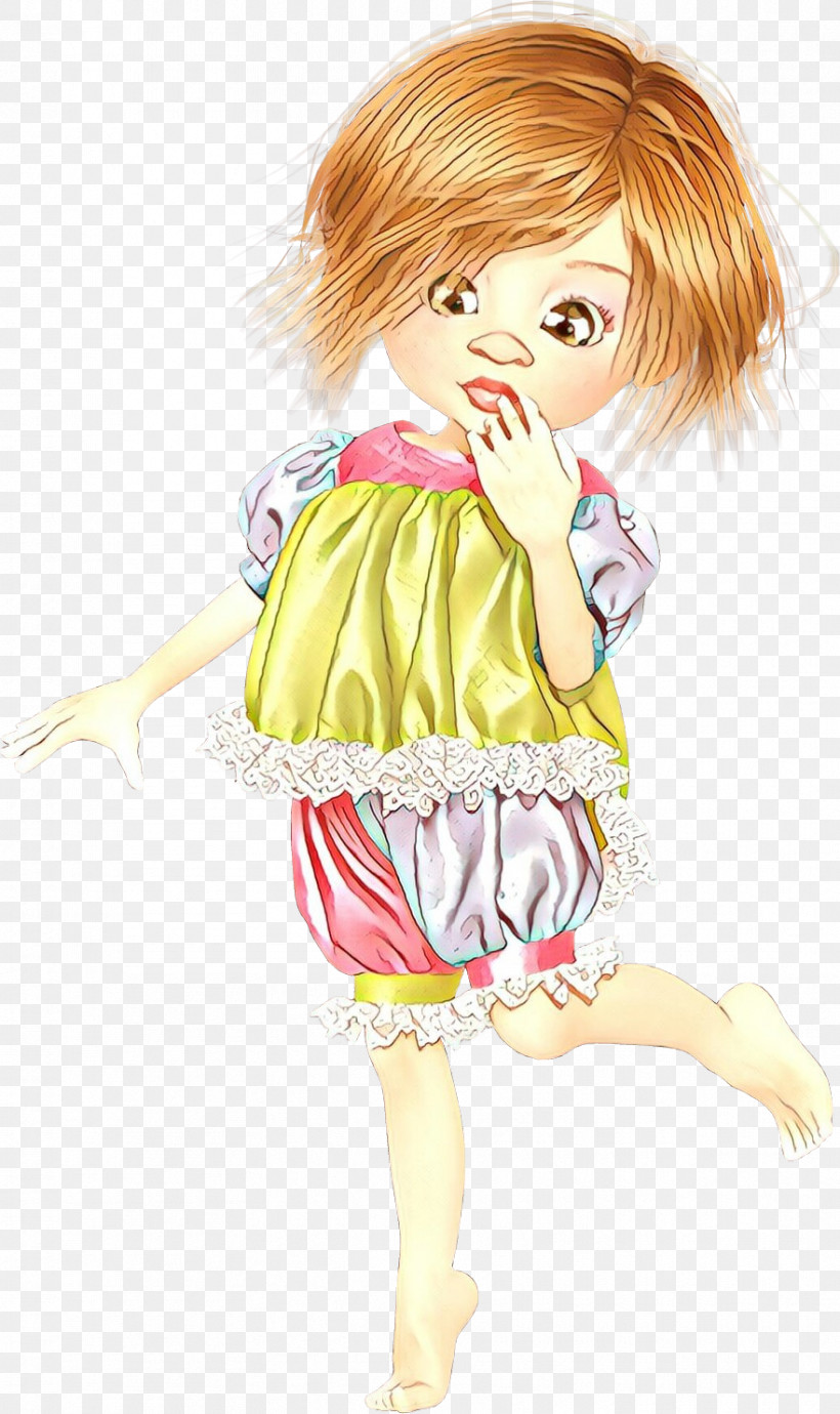 Cartoon Doll Sketch Drawing Child, PNG, 881x1483px, Cartoon, Brown Hair, Child, Doll, Drawing Download Free