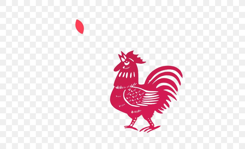 Chinese New Year Happiness Rooster Chinese Zodiac, PNG, 500x500px, Chinese New Year, Beak, Bird, Chicken, Chinese Zodiac Download Free