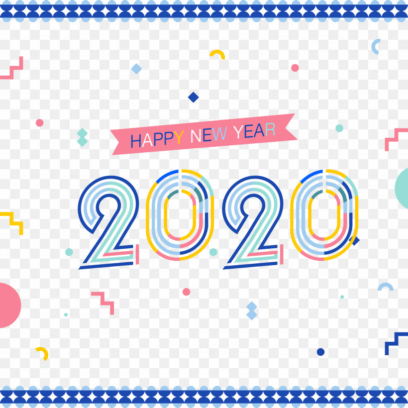 Happy New Year 2020 New Years 2020 2020, PNG, 3000x3000px, 2020, Happy New Year 2020, Blue, Circle, Line Download Free