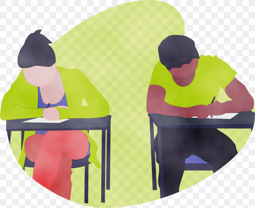 Yellow Table Furniture, PNG, 3000x2451px, Exam, Furniture, Paint, Students, Table Download Free