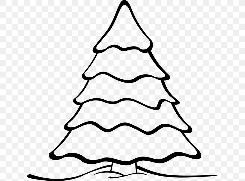 Santa Claus Christmas Tree Black And White Clip Art, PNG, 640x607px, Santa Claus, Area, Black, Black And White, Christmas Download Free