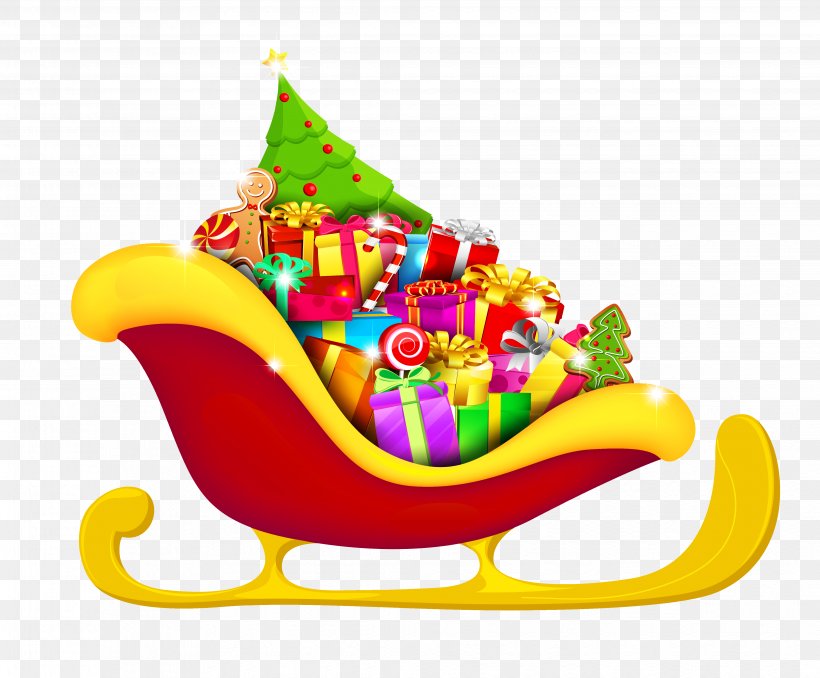 Santa Claus Christmas Card Sled Clip Art, PNG, 4128x3416px, Santa Claus, Christmas, Christmas And Holiday Season, Christmas Card, Christmas Gift Download Free