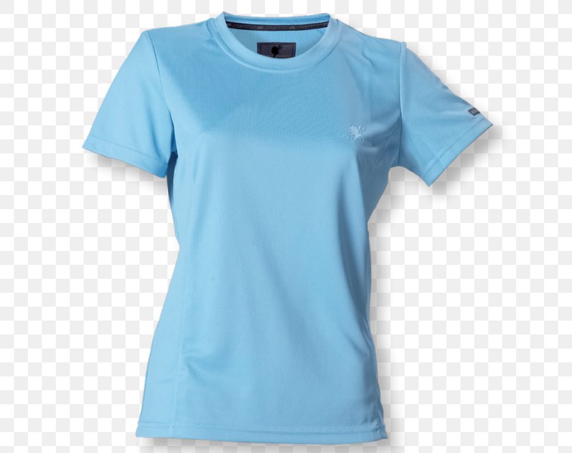 T-shirt Sleeve Polo Shirt Cotton Piqué, PNG, 650x650px, Tshirt, Active Shirt, Aqua, Azure, Blue Download Free