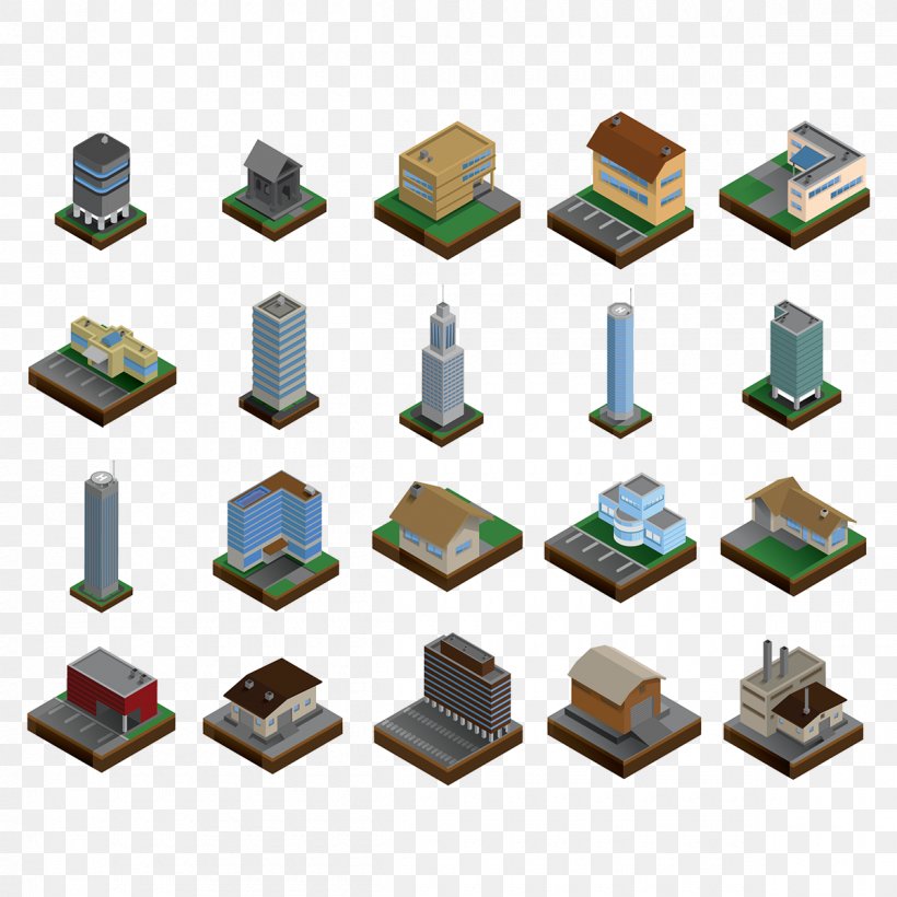 Building Vector Graphics Illustration Design, PNG, 1200x1200px, Building, Electronic Component, Electronic Device, Icon Design, Isometric Projection Download Free