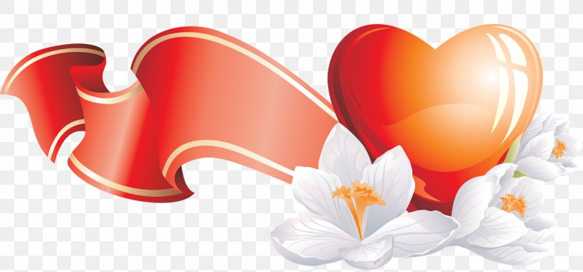 Flower Heart Red Clip Art, PNG, 1600x748px, Flower, Color, Heart, Love, Orange Download Free