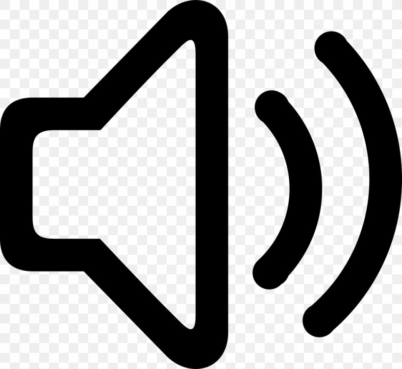 Loudspeaker Symbol Sound, PNG, 980x900px, Loudspeaker, Area, Audio Signal, Black And White, Brand Download Free
