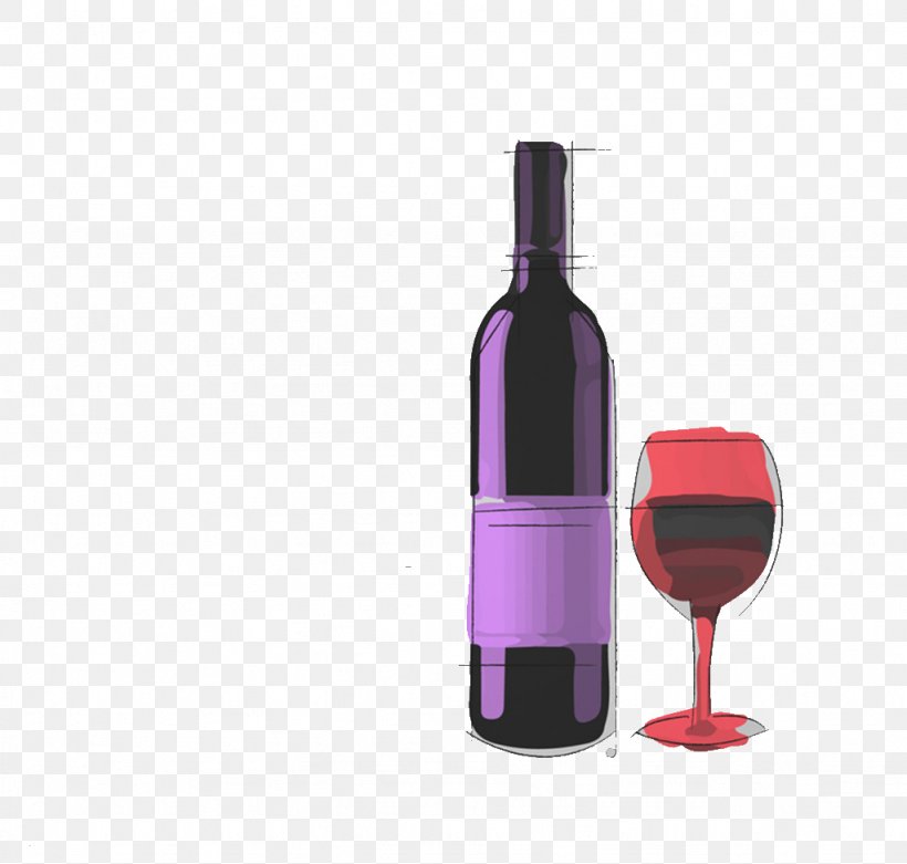 Red Wine Watercolor Painting, PNG, 1024x976px, Red Wine, Barware, Bottle, Designer, Drinkware Download Free
