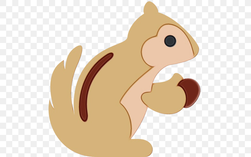 Squirrel Cartoon Animal Figure Tail Beaver, PNG, 512x512px, Watercolor, Animal Figure, Beaver, Cartoon, Chipmunk Download Free