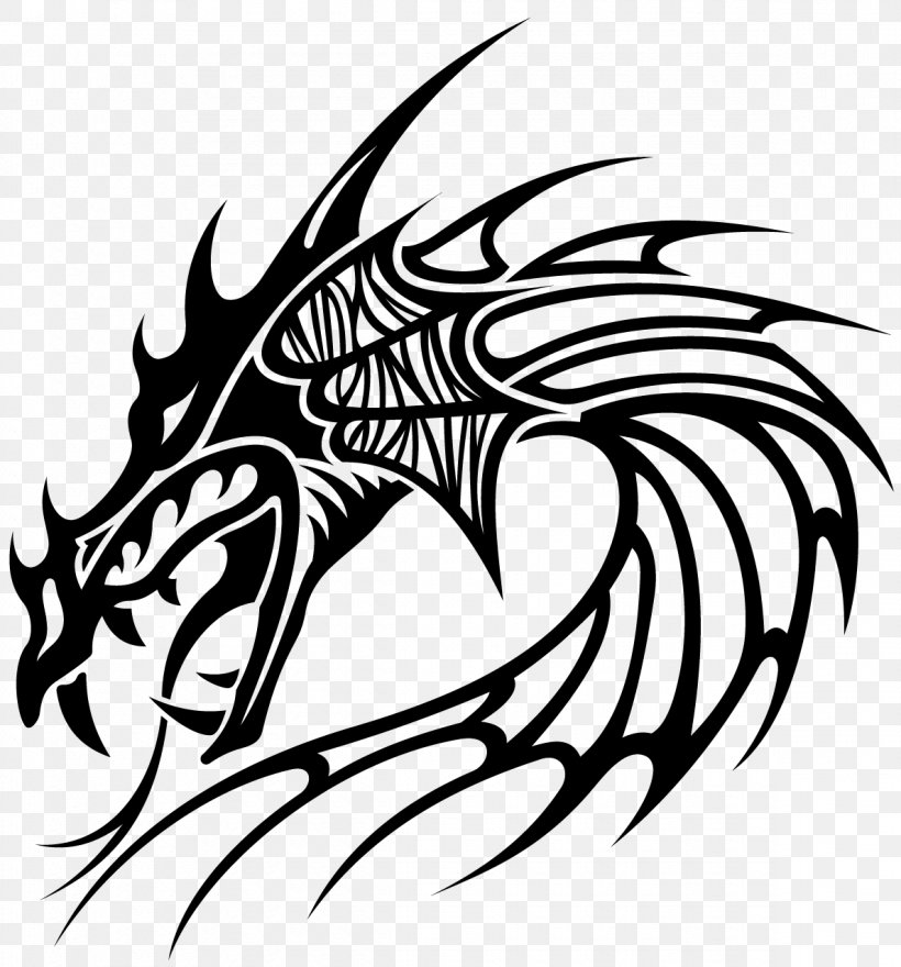 Tattoo Chinese Dragon Japanese Dragon Clip Art, PNG, 1188x1276px, Tattoo, Art, Artwork, Black And White, Cdr Download Free