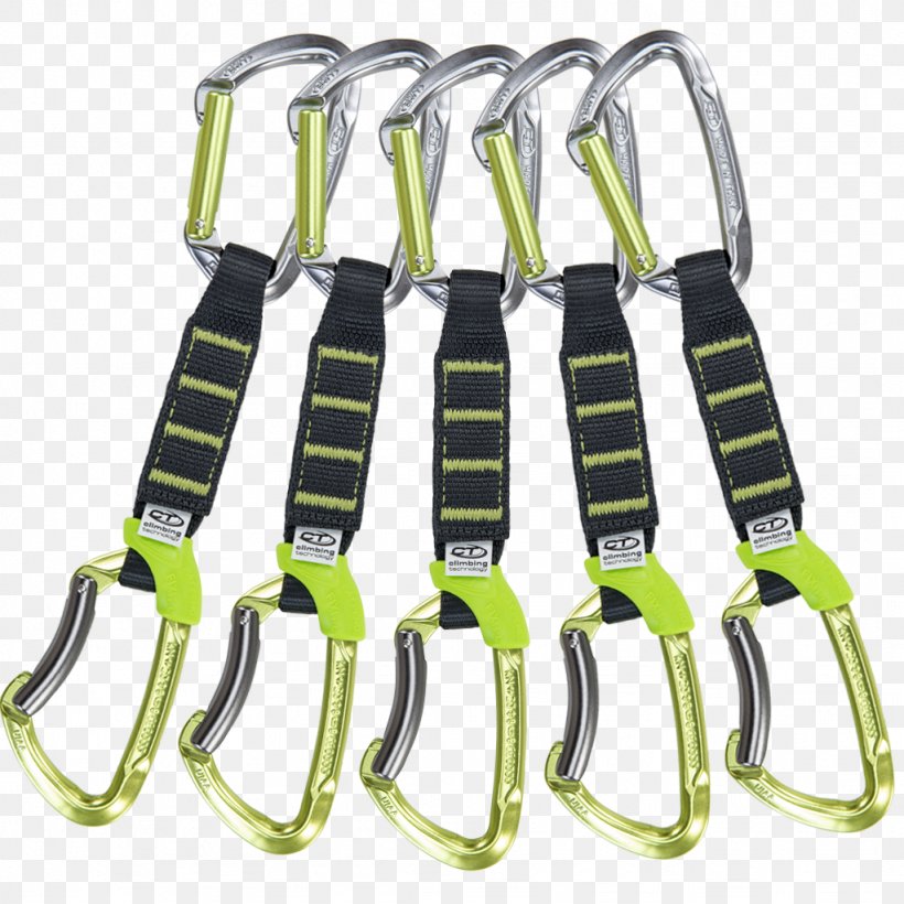 Quickdraw Climbing Technology Lime Set 12 Cm Ny 5 Units Carabiner, PNG, 1024x1024px, Quickdraw, Belaying, Carabiner, Climbing, Dyneema Download Free