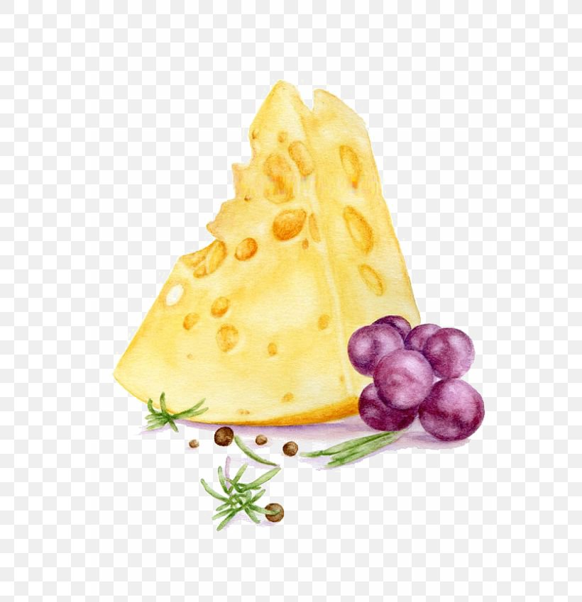 Watercolor Painting Art Printmaking Illustration, PNG, 564x849px, Cheese, Butter, Comodo, Cuisine, Dairy Product Download Free