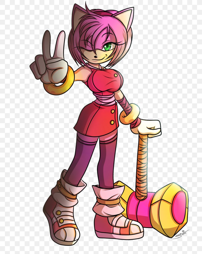 Amy Rose Ariciul Sonic Sonic Boom: Rise Of Lyric Knuckles The Echidna Tails, PNG, 774x1032px, Watercolor, Cartoon, Flower, Frame, Heart Download Free