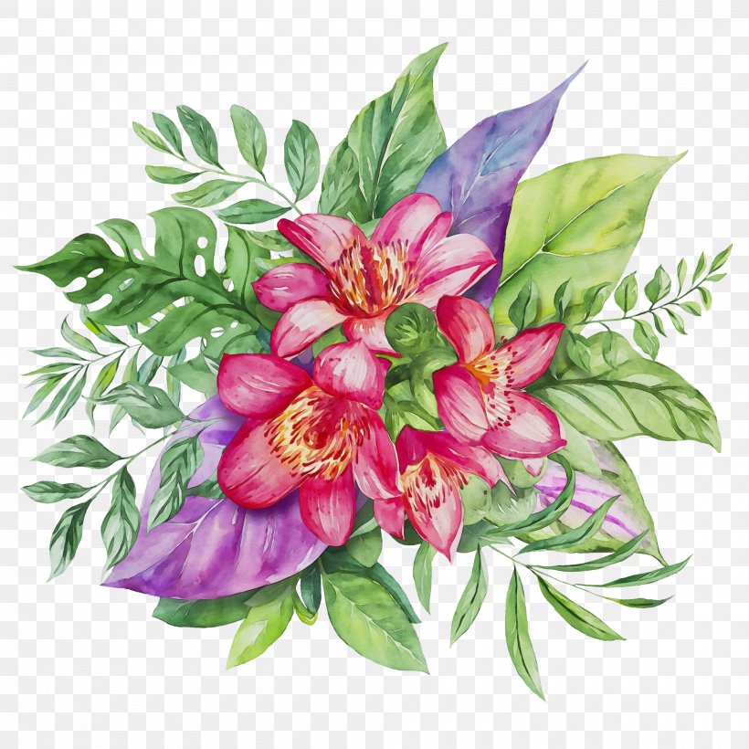 Watercolor Pink Flowers, PNG, 2000x2000px, Watercolor, Annual Plant, Anthurium, Artificial Flower, Bouquet Download Free
