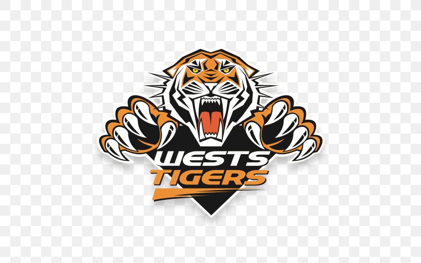 Wests Tigers National Rugby League St. George Illawarra Dragons South Sydney Rabbitohs Penrith Panthers, PNG, 512x512px, Wests Tigers, Big Cats, Brand, Carnivoran, Cat Like Mammal Download Free