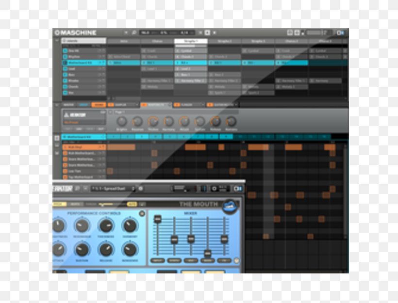 Native Instruments Maschine Mikro MK2 Digital Audio Workstation Computer Software, PNG, 636x625px, Digital Audio Workstation, Akai Mpc, Amplificador, Audio Receiver, Computer Software Download Free