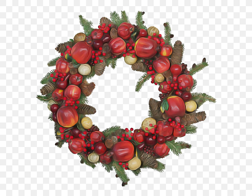 Christmas Decoration, PNG, 640x640px, Wreath, Berry, Christmas Decoration, Flower, Fruit Download Free