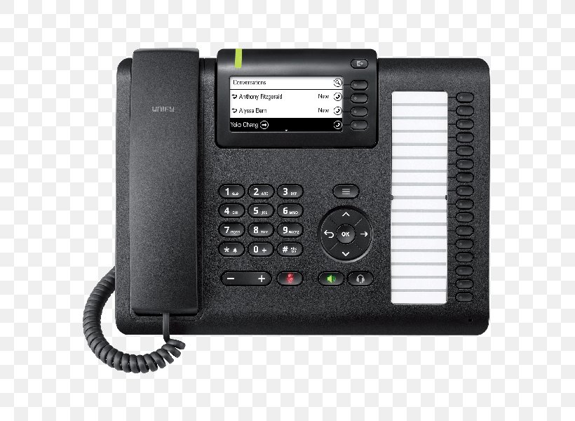 OpenScape Desk Phone CP400 Black Unify Software And Solutions GmbH & Co. KG. Telephone VoIP Phone Unify OpenScape Desk Phone CP200, PNG, 600x600px, Openscape Desk Phone Cp400 Black, Business, Business Telephone System, Corded Phone, Electronics Download Free