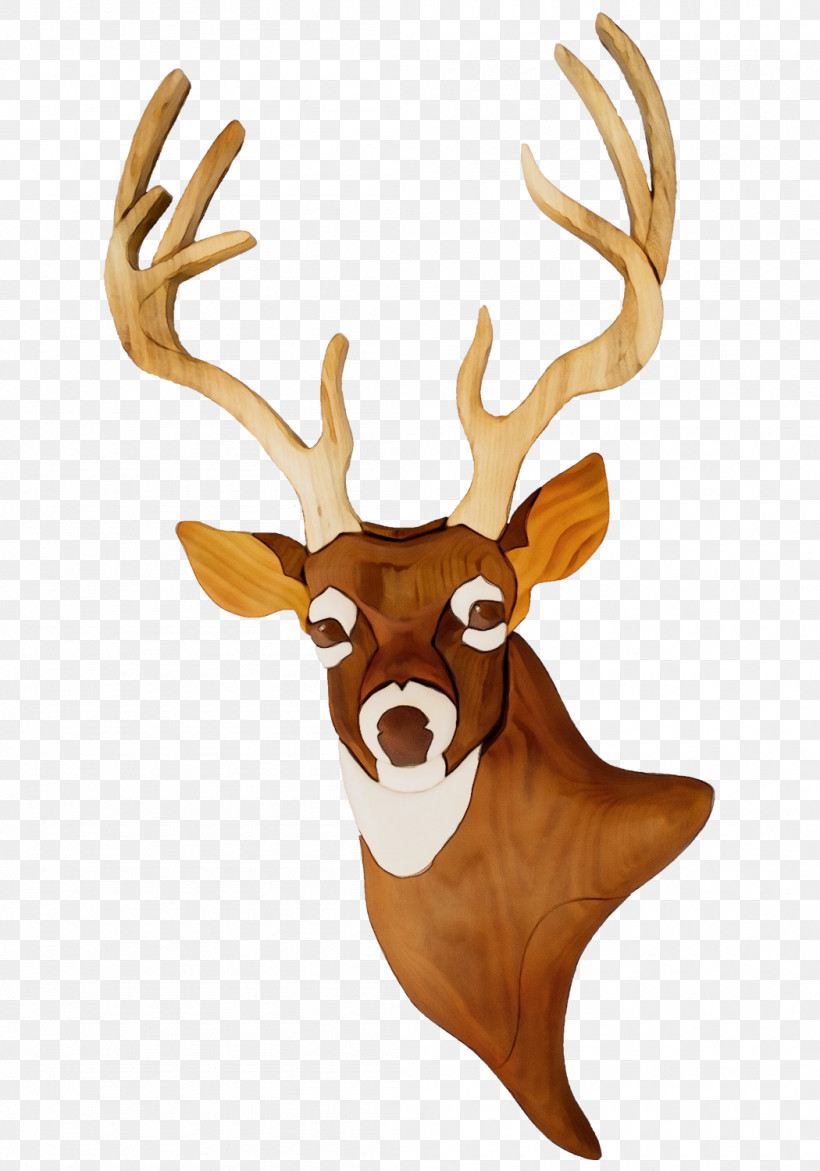 Reindeer, PNG, 1050x1500px, Watercolor, Antler, Paint, Reindeer, Wet Ink Download Free