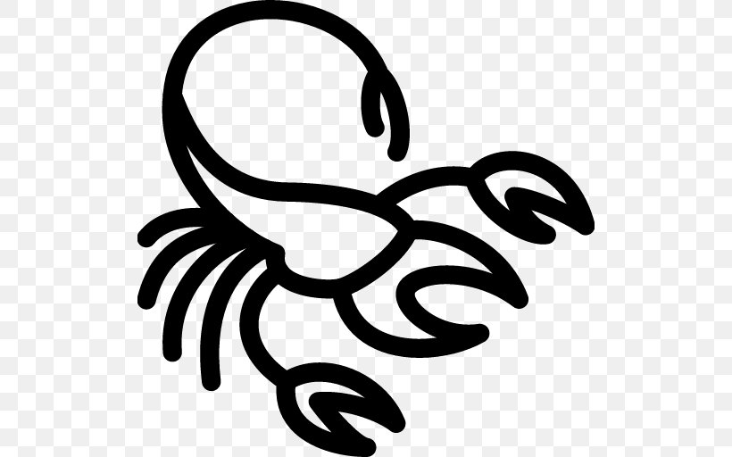 Scorpio Astrology Clip Art, PNG, 512x512px, Scorpio, Artwork, Astrology, Black And White, Leaf Download Free