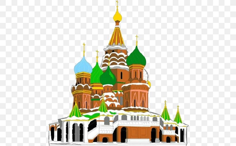 Saint Basil's Cathedral Church Temple Architecture, PNG, 534x510px, Cathedral, Architecture, Building, Byzantine Architecture, Cartoon Download Free
