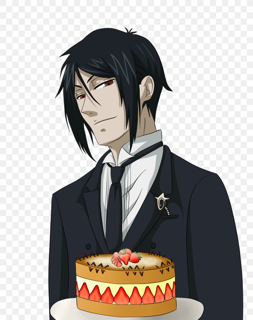 Sebastian Michaelis Birthday Cake Black Butler Strawberry Cake, PNG, 771x1037px, Watercolor, Cartoon, Flower, Frame, Heart Download Free