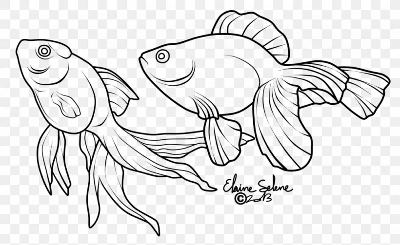 Line Art Veiltail Drawing Koi Fish, PNG, 1024x629px, Line Art, Arm, Art, Artwork, Black And White Download Free