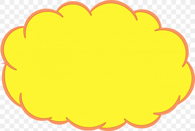 Yellow Heart Leaf Sticker, PNG, 3000x2016px, Thought Bubble, Heart, Leaf, Paint, Speech Balloon Download Free