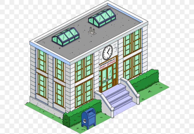 The Simpsons: Tapped Out Waylon Smithers Mayor Quimby Post Office Building, PNG, 616x564px, Simpsons Tapped Out, Apu Nahasapeemapetilon, Building, Elevation, Engineering Download Free