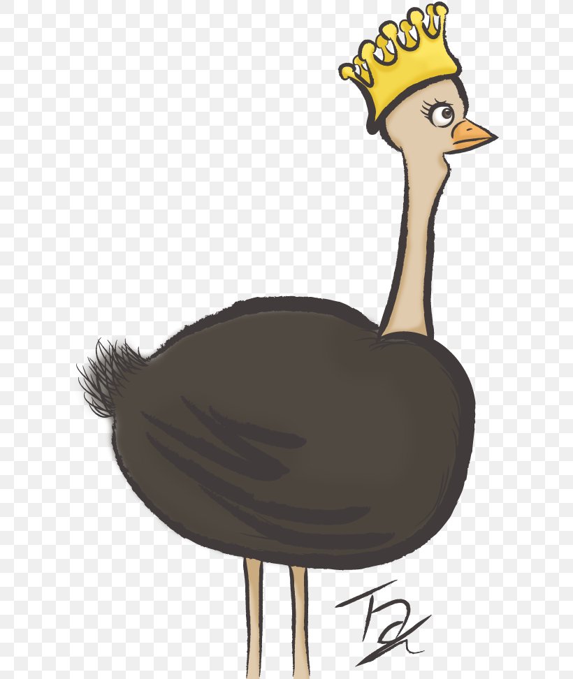 Common Ostrich Flightless Bird Duck Cartoon, PNG, 609x972px, Common Ostrich, Beak, Bird, Cartoon, Chicken Download Free