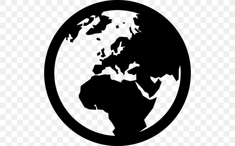 Globe World Map Earth, PNG, 512x512px, Globe, Black, Black And White, Cartography, Continent Download Free